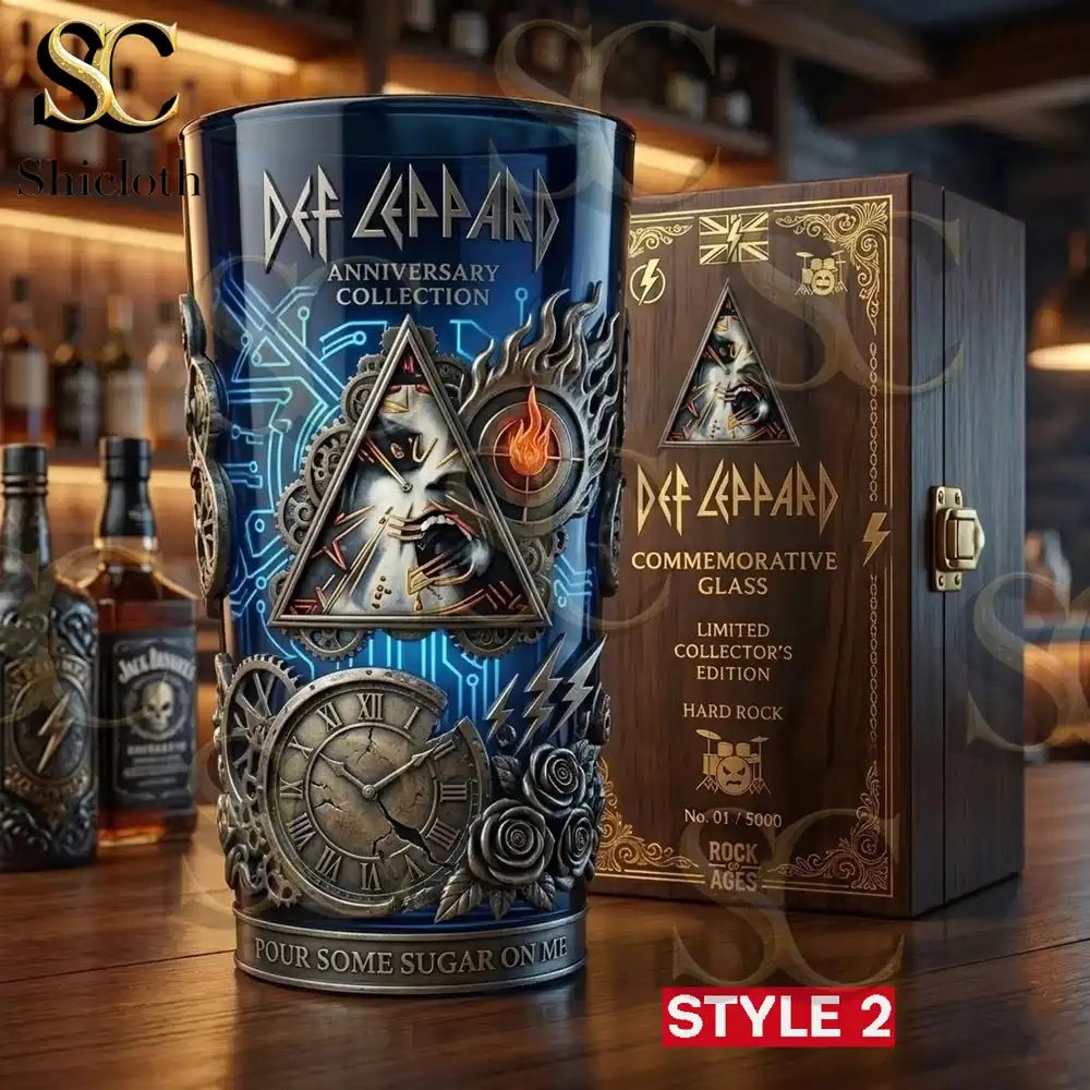 Def Leppard Rock of Ages Anniversary Collection Commemorative Beer Glass