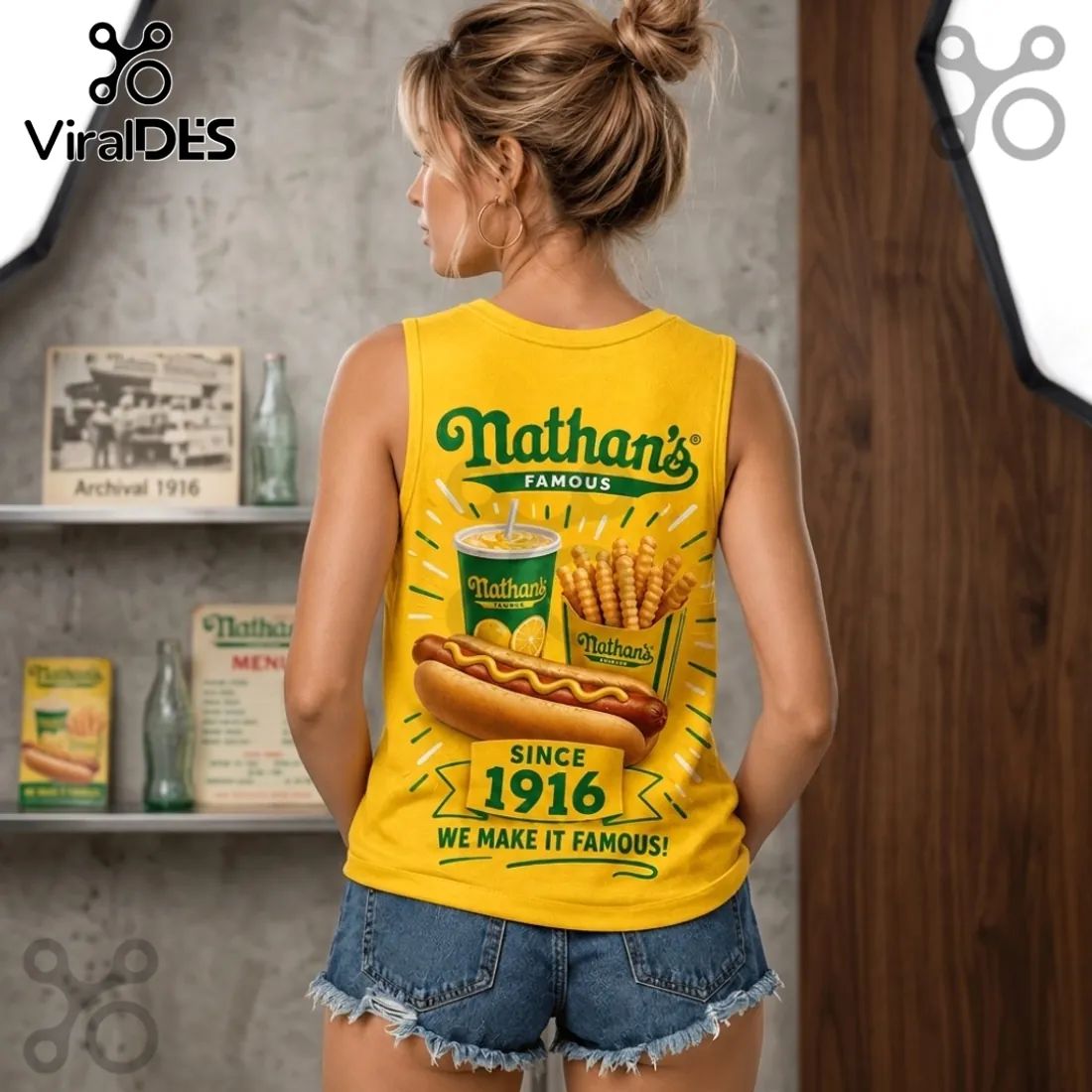 Nathan’s Famous Since 1916 V-Neck Tank Top