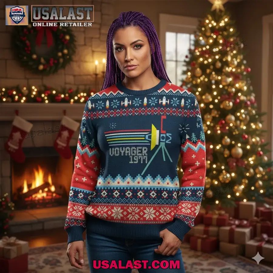 NASA Voyager Spacecraft Ugly Christmas Sweater
