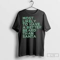 Premium Most Likely To Have A Better Beard Than Santa Christmas