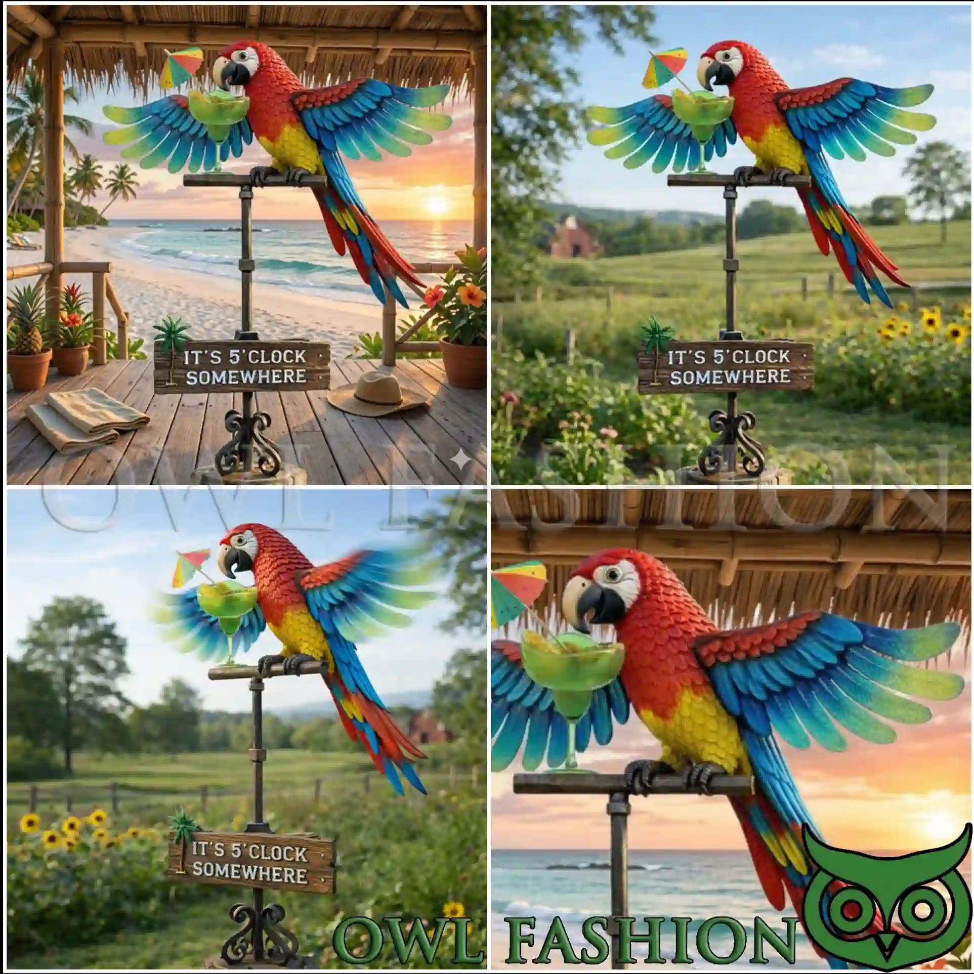 3D Design Jimmy Buffett Parrothead Wind Spinner