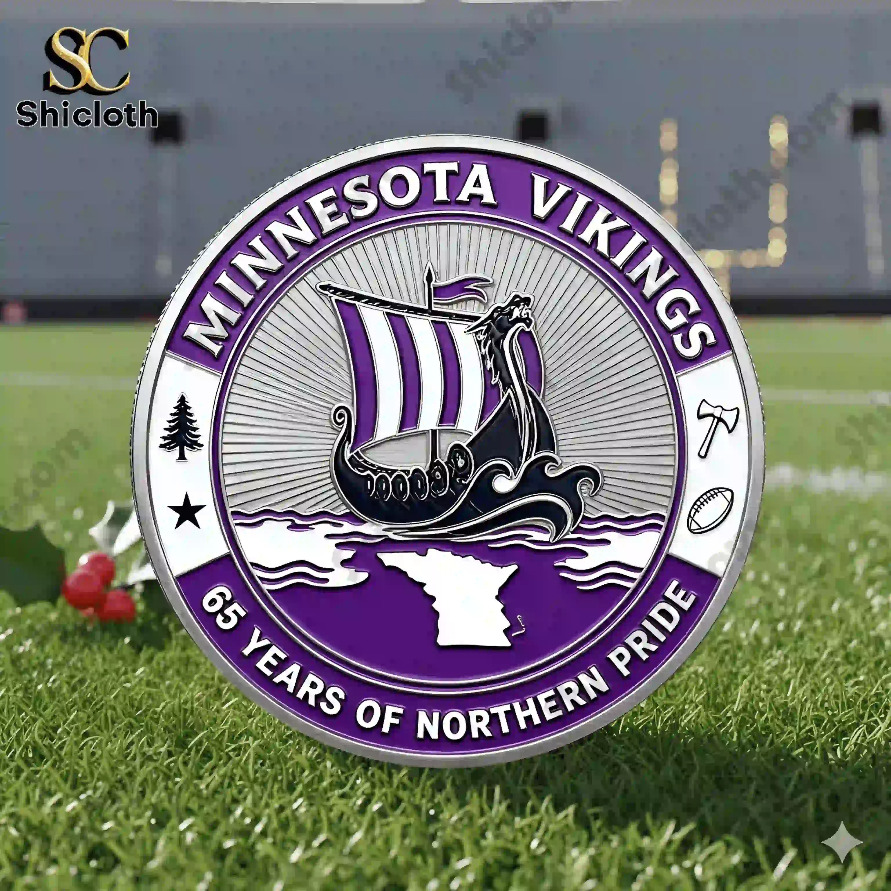 Minnesota Vikings 65th Anniversary Commemorative Edition Coin