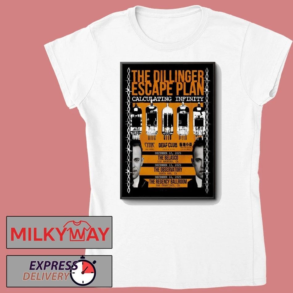 The Dillinger Escape Plan Dec 14 2025 The Regency Ballroom In San Francisco CA Poster shirt