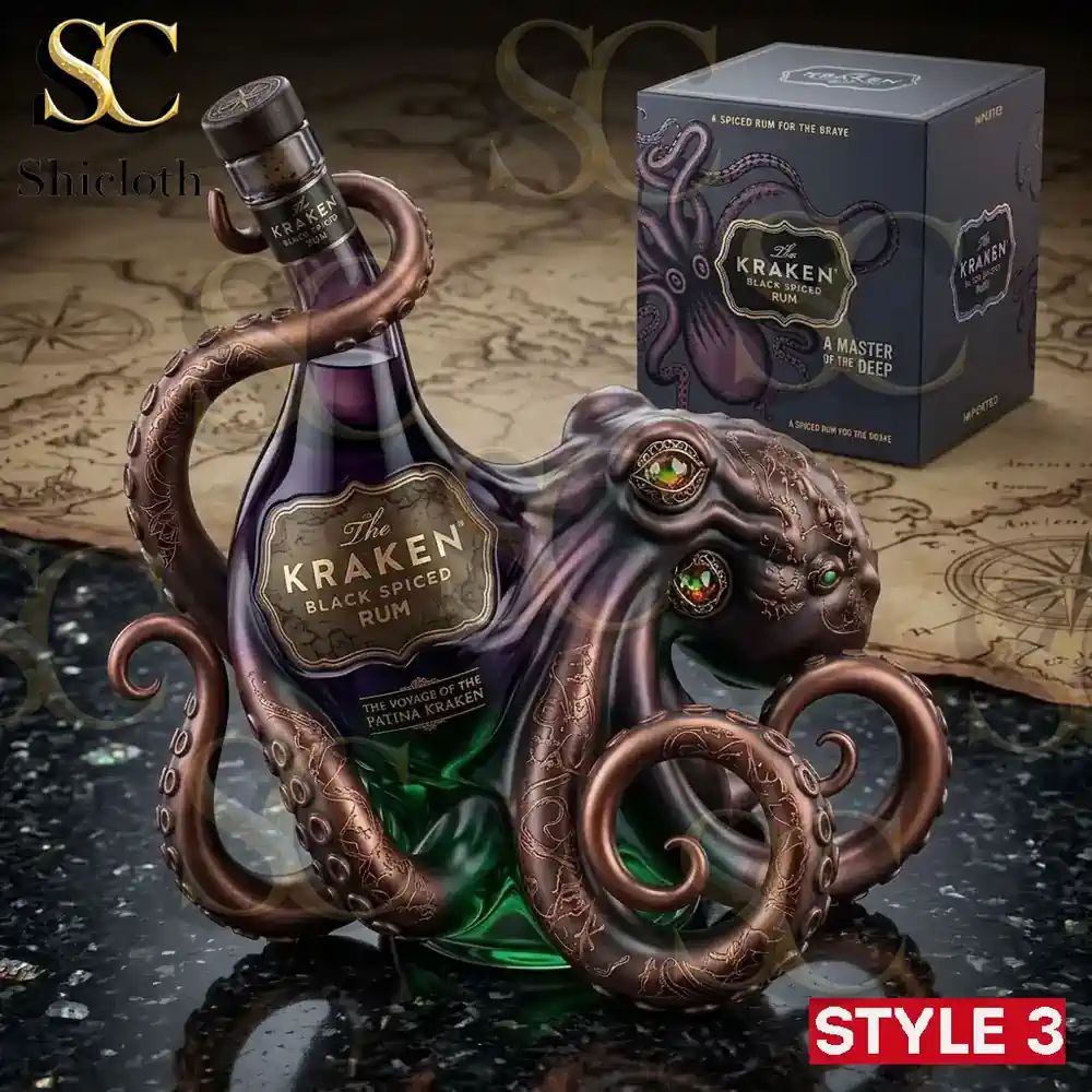 The Kraken Rum Edition 3D Octopus New Bottle Collection