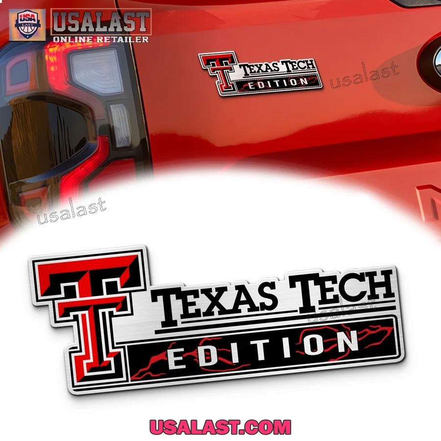 Texas Tech Red Raiders Edition Custom 3D Car Badge Sticker