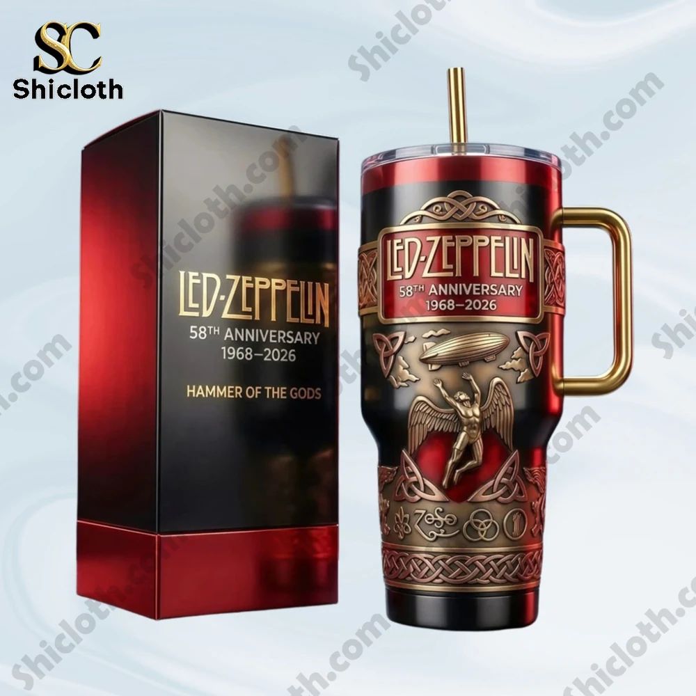 Led Zeppelin 58Th Anniversary 1968-2026 40 Oz Tumbler