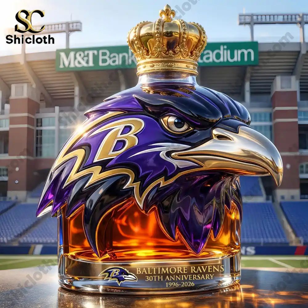 Baltimore Ravens 30th Anniversary Commemorative Crown Royal Bottle