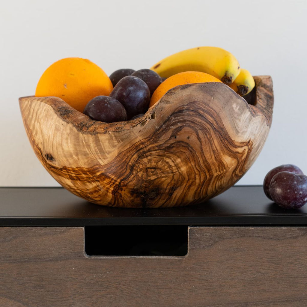 Hand-Carved Rustic Olive Wood Bowl – Unique & Enduring