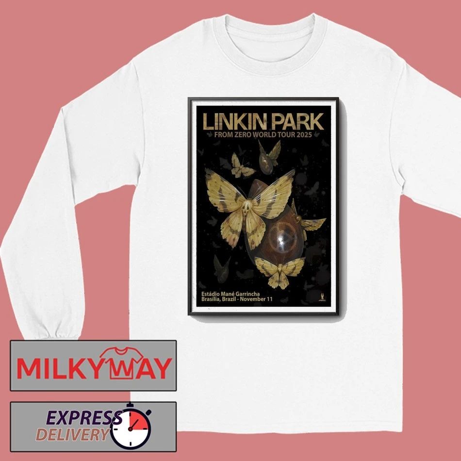Linkin Park Nov 11 2025 Arena BRB Mané Garrincha Brasília Brazil Tour Poster shirt