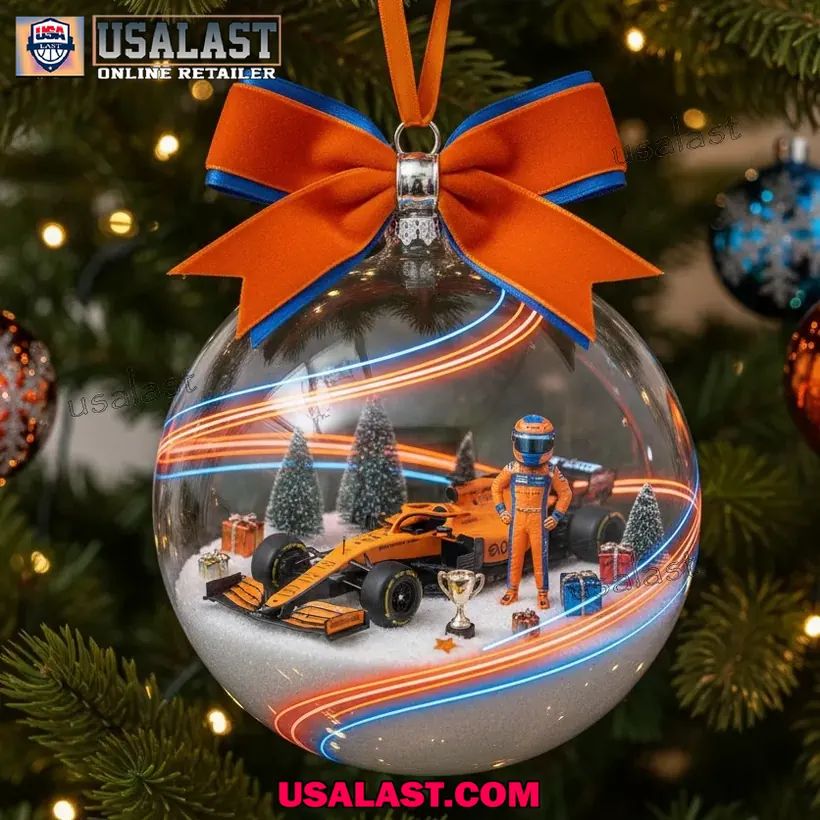 Mclaren Formula 1 Team Globe Christmas Ornament