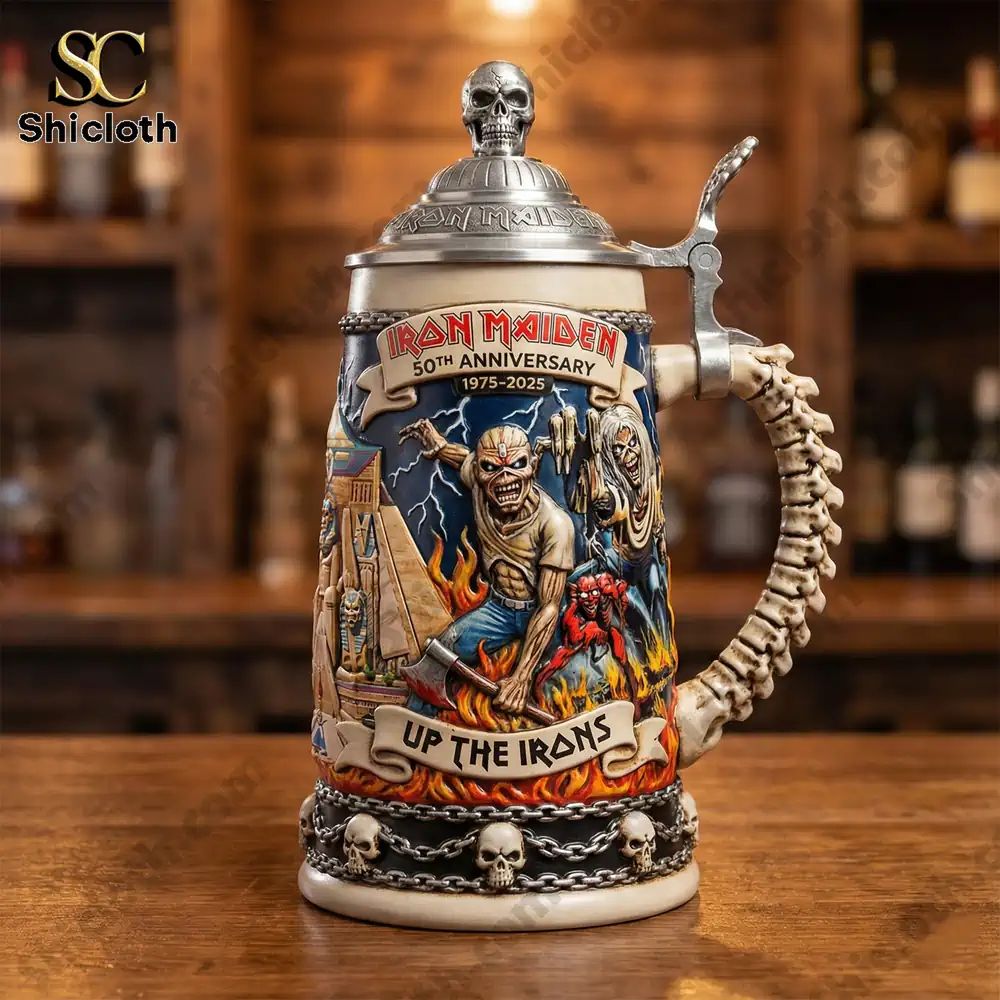 IRON MAIDEN 50th Anniversary Beer Stein