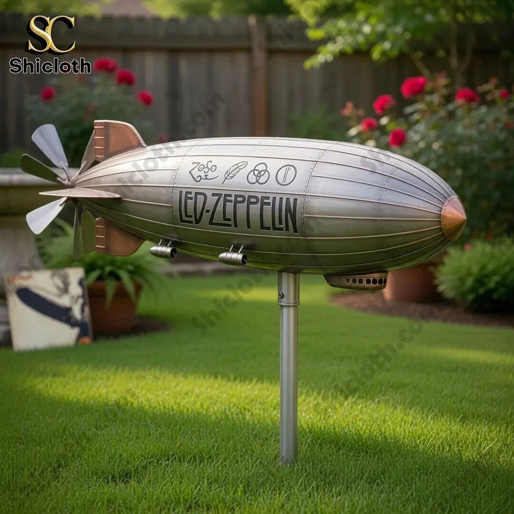 Legend Rock Band Led Zeppelin Blimp Wind Spinner For Garden