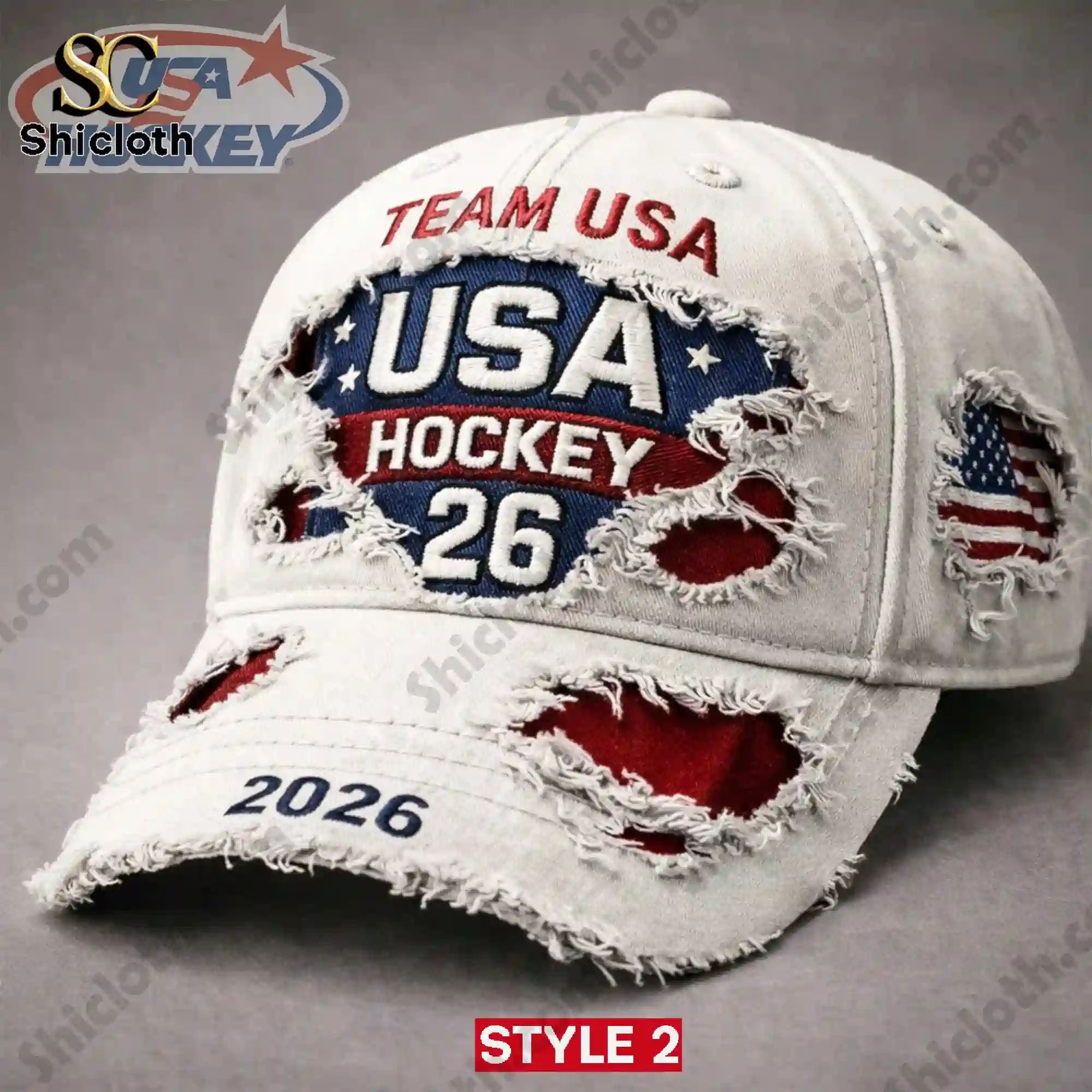 Team Usa Hockey 2026 Olympic Gold Milano Cortina Champions Cap Hat