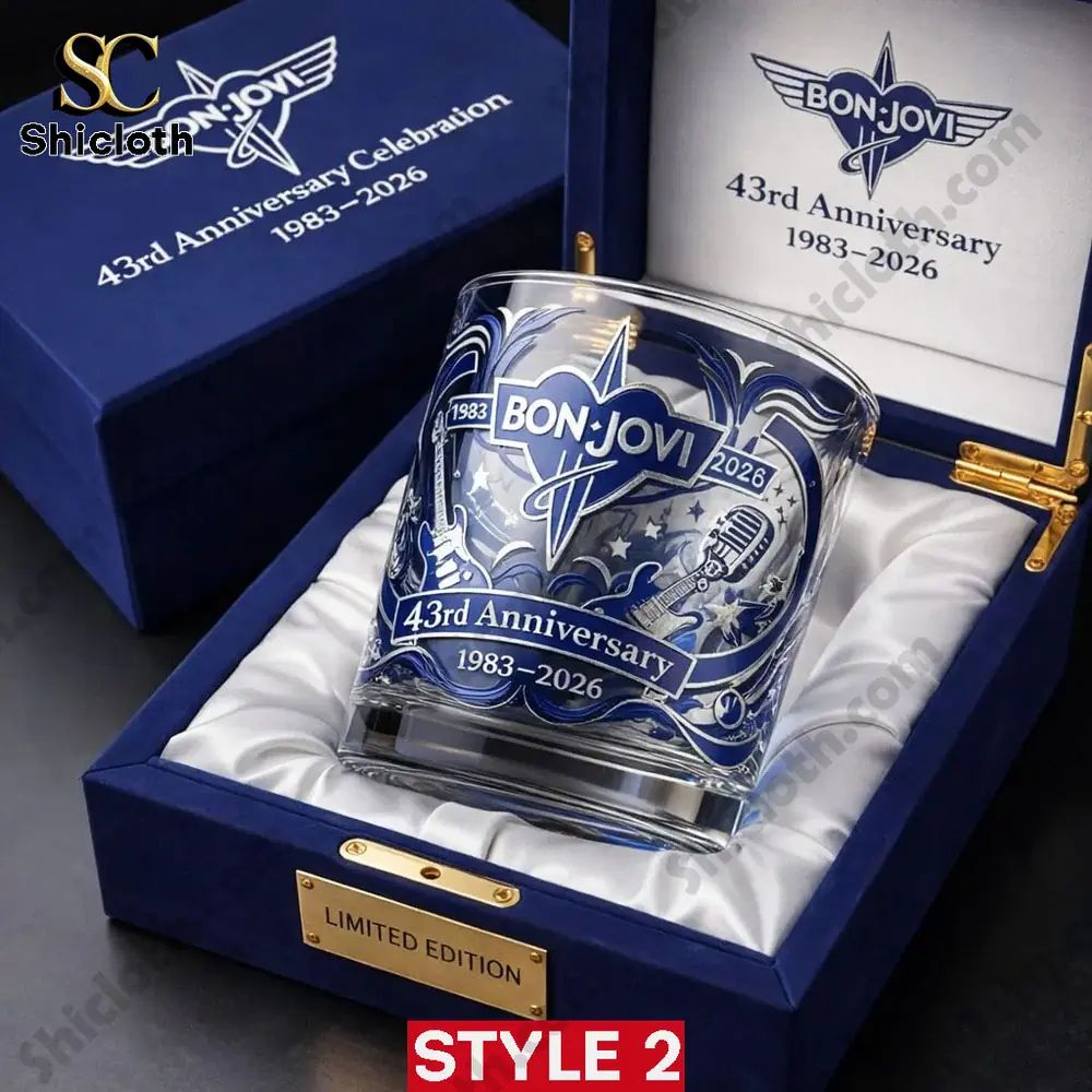 Bon Jovi 43rd Anniversary Collector’s Glass