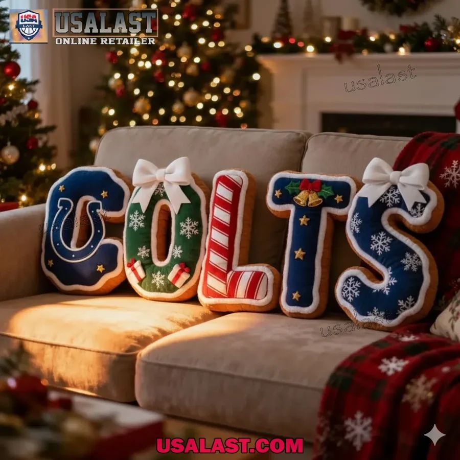 Indianapolis Colts Christmas Plush Pillow