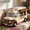 Personalized Coffee Vending Cart Plush Pillow