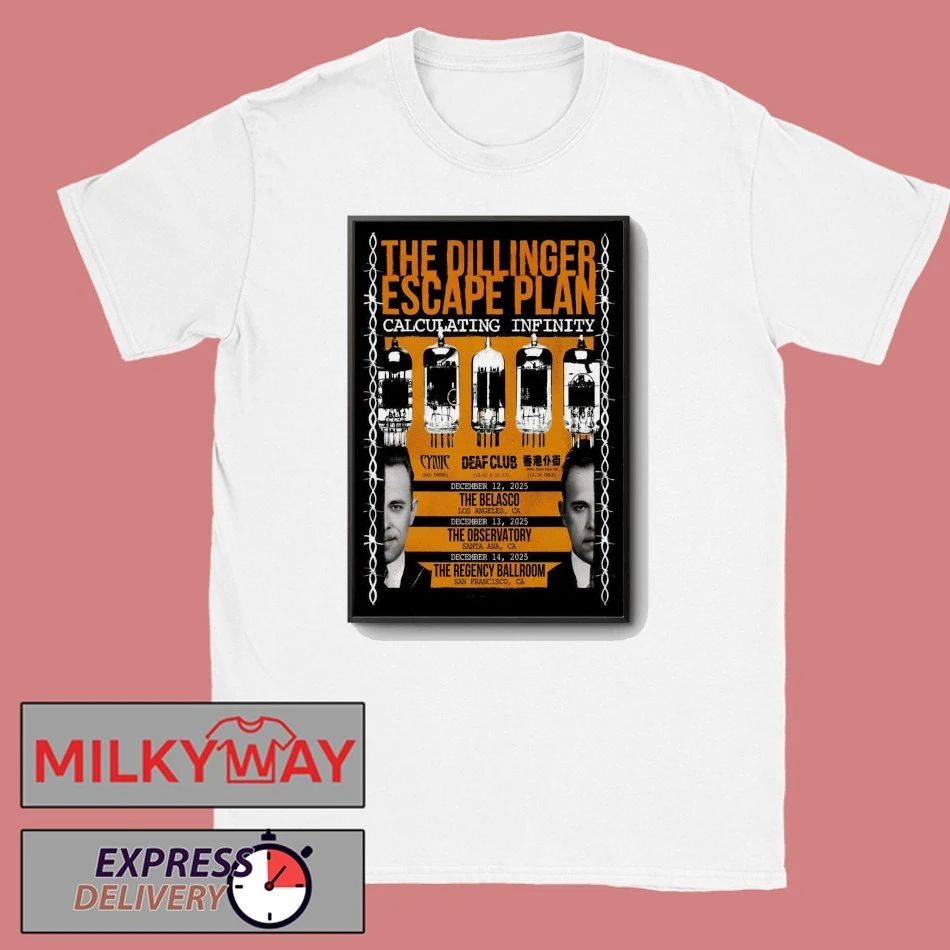 The Dillinger Escape Plan Dec 14 2025 The Regency Ballroom In San Francisco CA Poster shirt