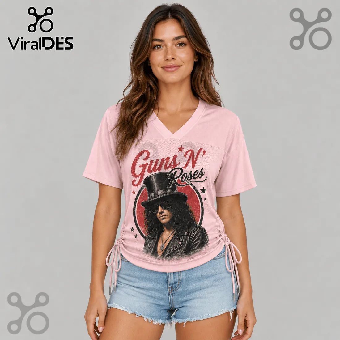 Guns N Roses Sweet Child O Mine Pink Lace-Up Jersey