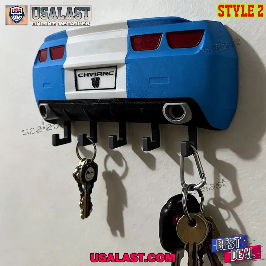 Personalized Bumblebee Camaro Key Hanger, Wall Key Holder