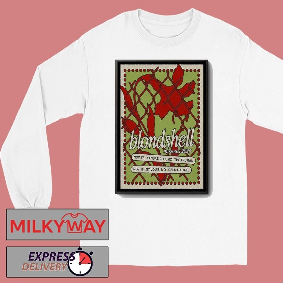 Blondshell Nov 2025 Missouri Tour Poster shirt