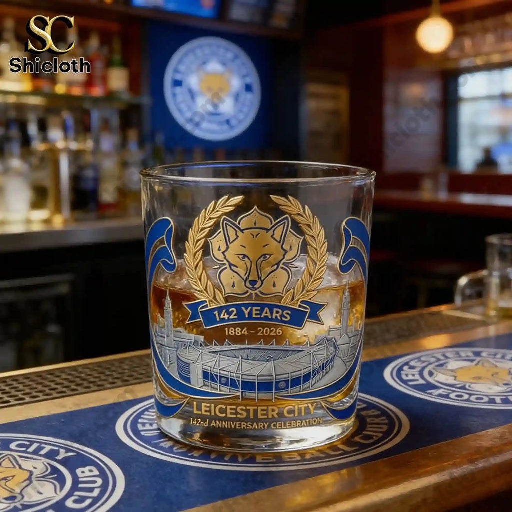 Leicester City 142Nd Anniversary Whiskey Glass