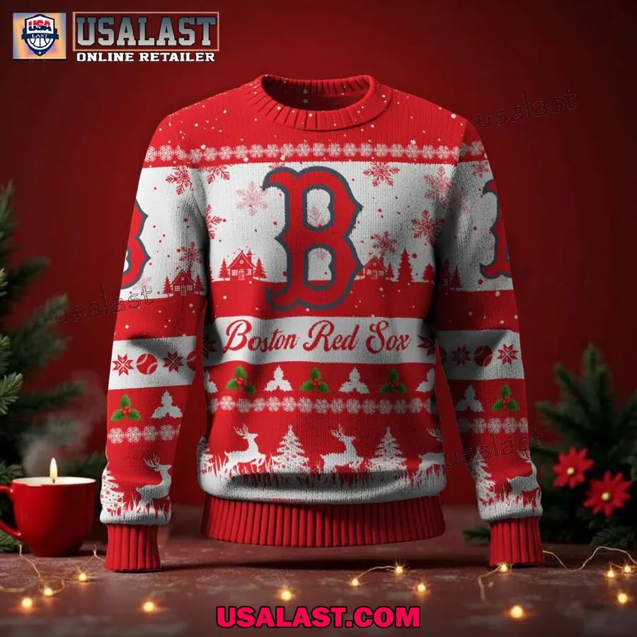Boston Red Sox Ugly Christmas Sweater Jumper