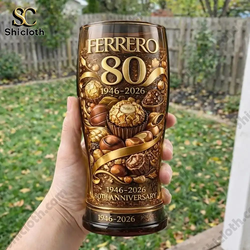 Ferrero 1946-2026 80th Anniversary 3D Relief Pint Glass