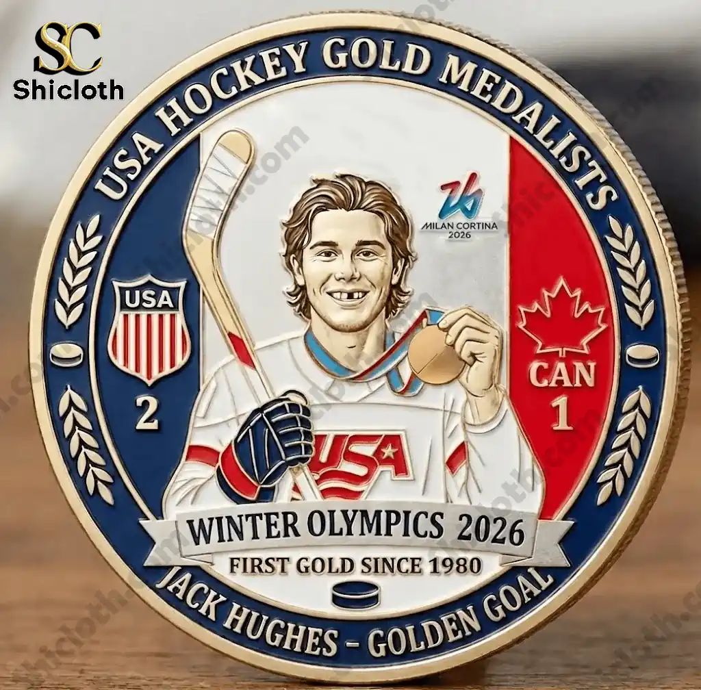 The ice hockey champions of the 25th Winter Olympics Commemorative Coin