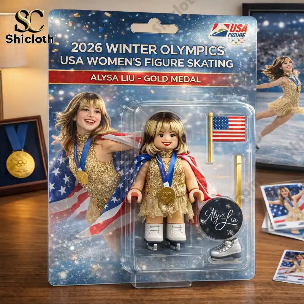 Alysa Liu 2026 Gold Medal Edition USA Pop Figure Doll Skating Champions