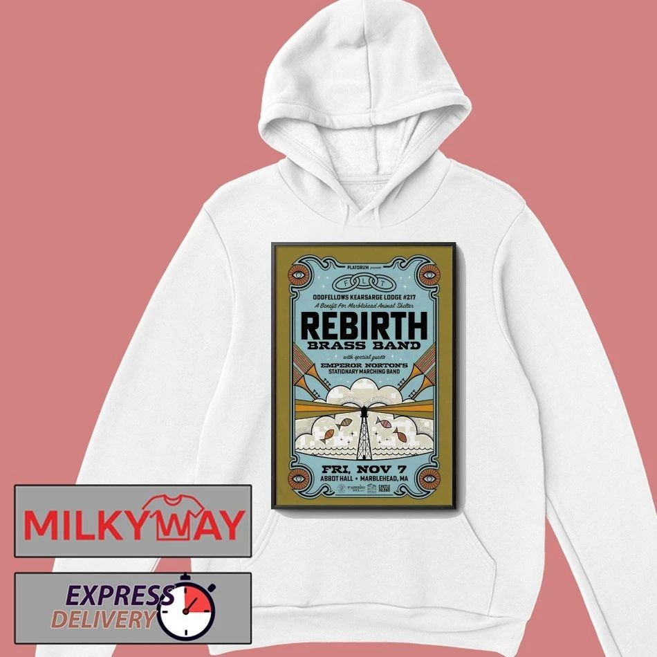 Rebirth Brass Band Abbot Hall in Marblehead MA Nov 7 2025 Poster shirt