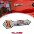 Illinois Fighting Illini Edition 3D Car Badge Sticker