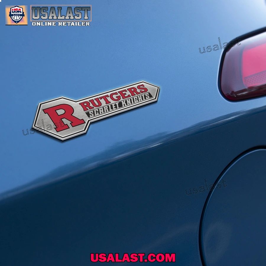 Rutgers Scarlet Knights Edition 3D Car Badge Sticker