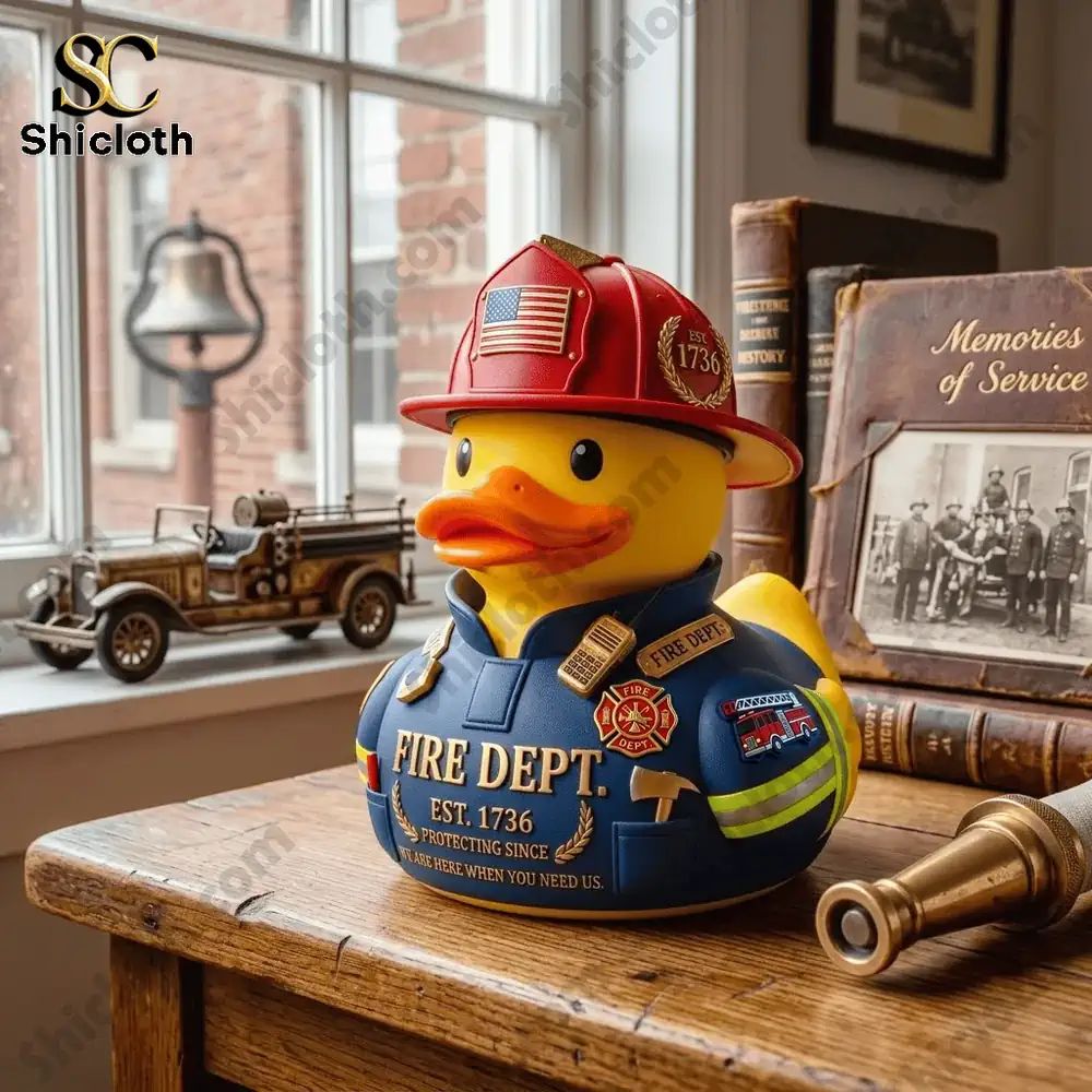 The 1736 Heritage Series Commemorative Firefighter Duck Figurine