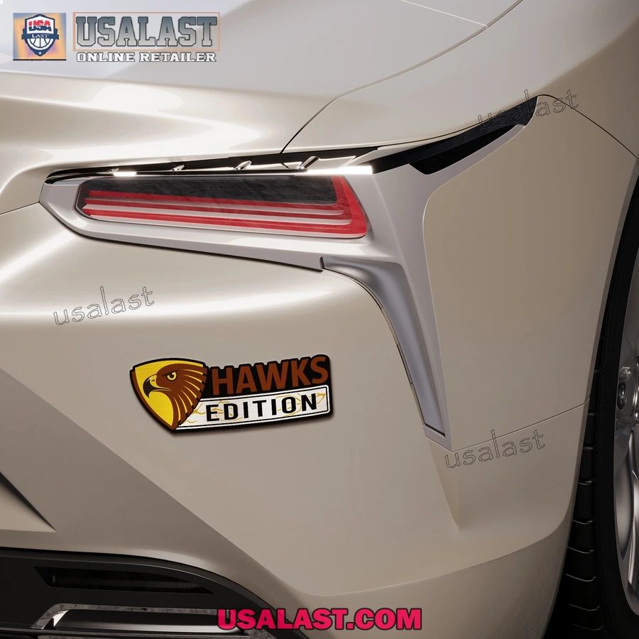 Hawthorn Hawks Edition Custom 3D Car Badge Sticker