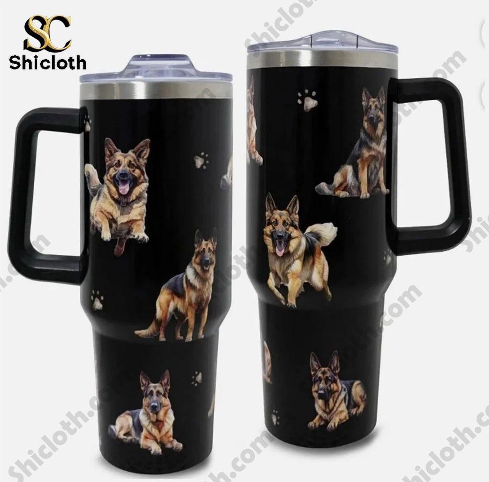 German Shepherd 40oz Tumbler With Handle
