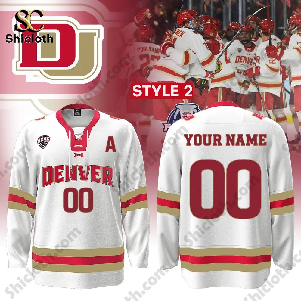Denver Pioneers Men’s Hockey 2026 National Champions Hockey Jersey