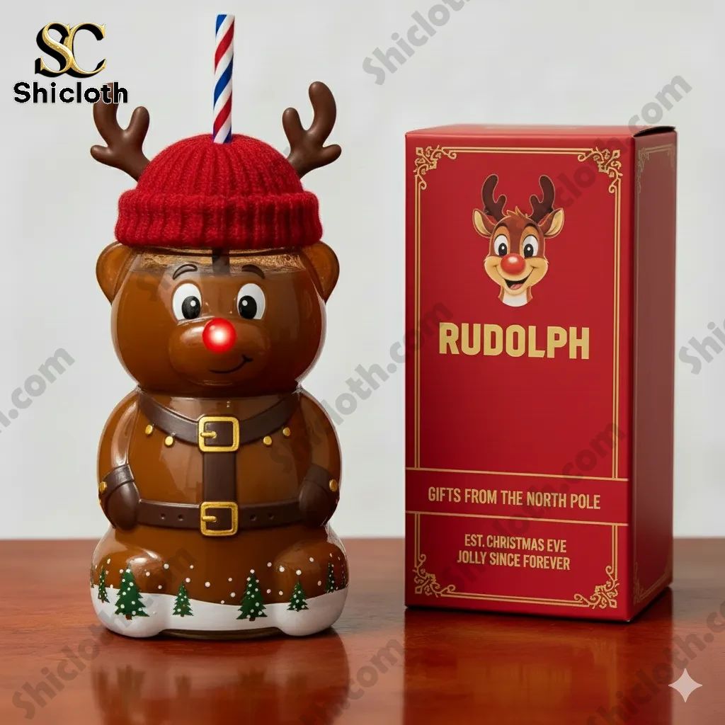 Rudolph the Reindeer Anniversary Bear Drinkware