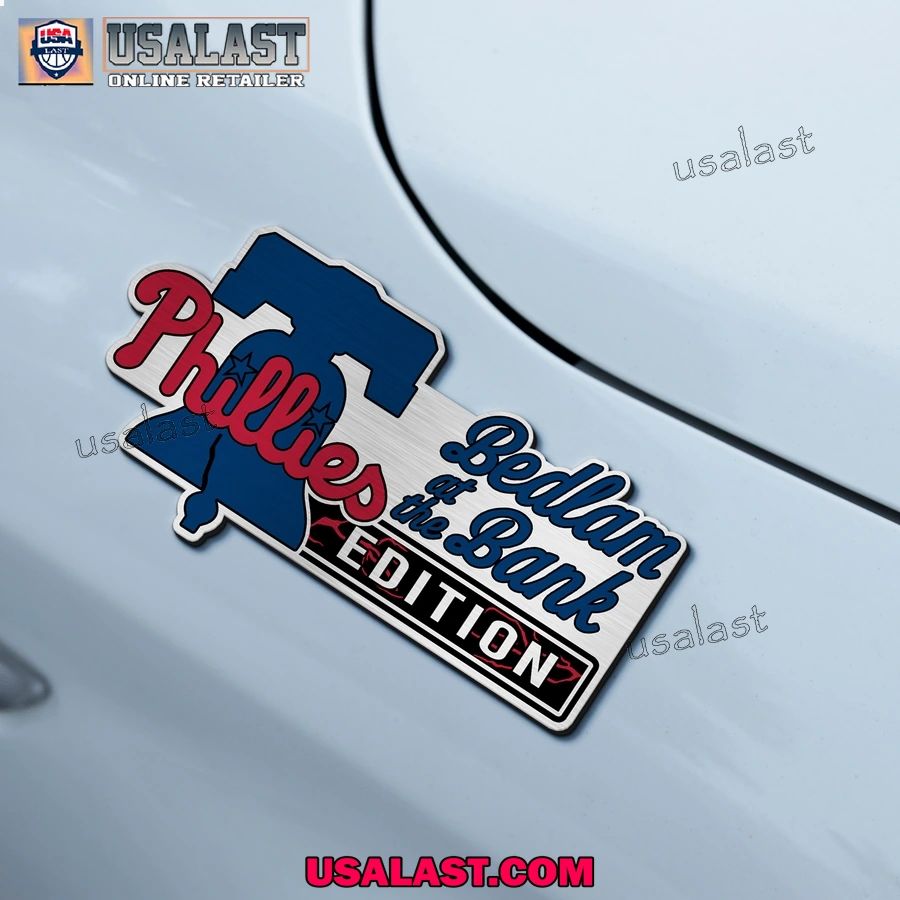 Philadelphia Phillies Edition Engraved Car Name Badge