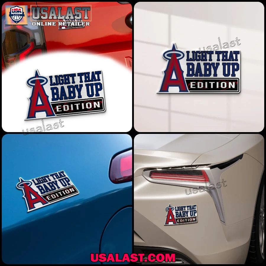 Los Angeles Angels Edition Engraved Car Name Badge