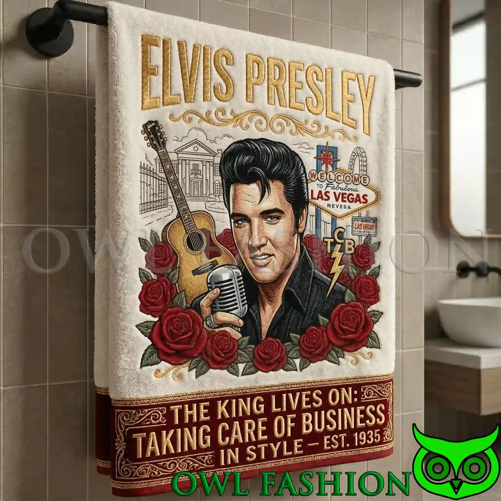 Elvis Presley Premium Bath Towels