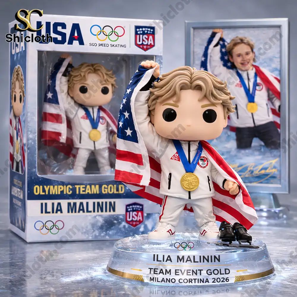 Ilia Malinin Olympic Team Gold Milano Cortina 2026 Collector Edition Pop Figure Doll