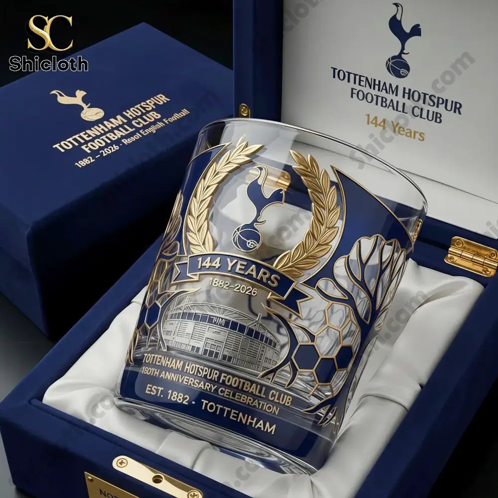 Tottenham Hotspur 144th Anniversary Whiskey Glass