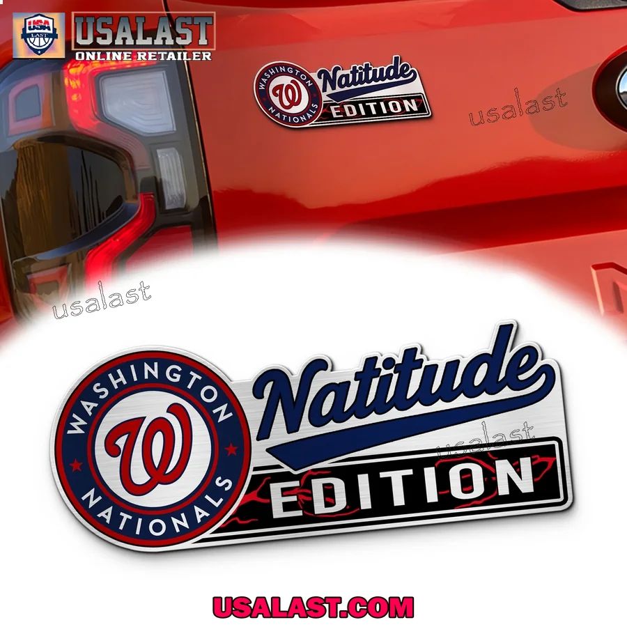 Washington Nationals Edition Engraved Car Name Badge