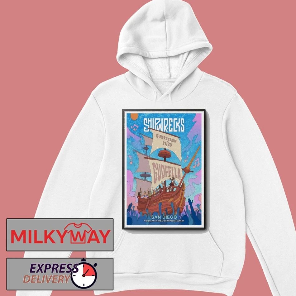 Shipwrecks Music Fest Nov 29 2025 Quartyard in San Diego CA Poster shirt