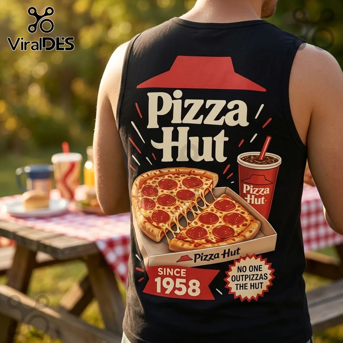 Pizza Hut 1958 Vintage Logo V-Neck Tank Top