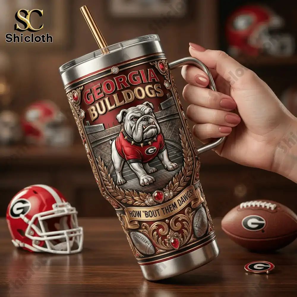 Georgia Bulldogs 40oz Yeti Tumbler With Handle