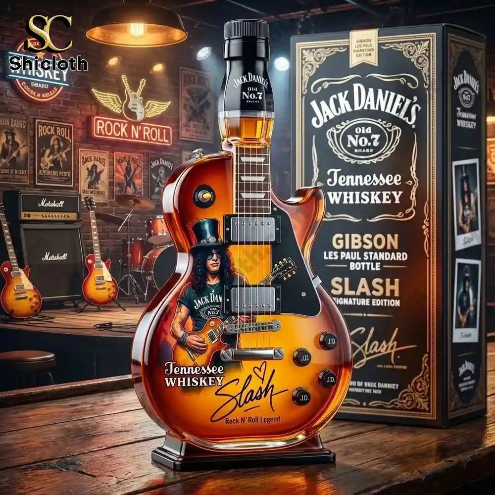 Jack Daniel’s Slash Signature Legendary Guitar Whiskey Bottle