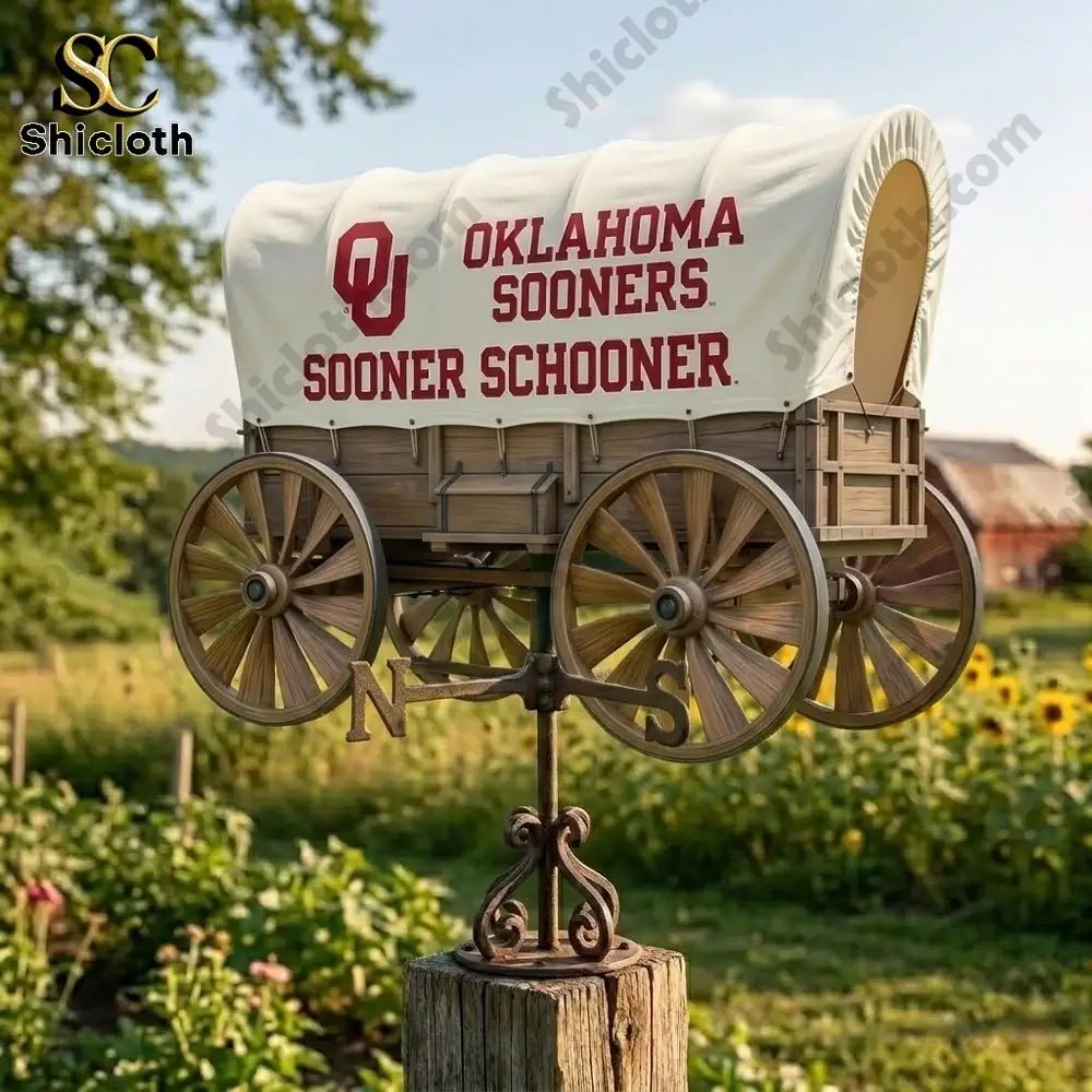 Oklahoma Sooners Schooner Custom Wind Spinner For Garden