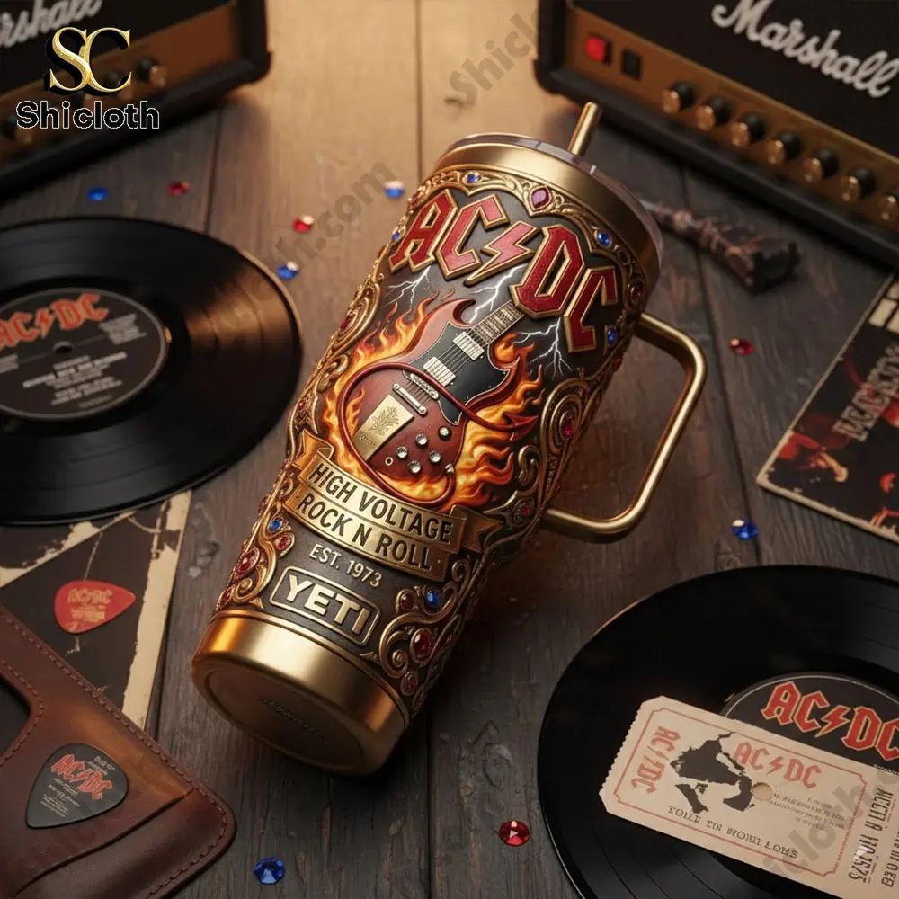 AC/DC High Voltage Rock N Roll Tumbler Est 1973