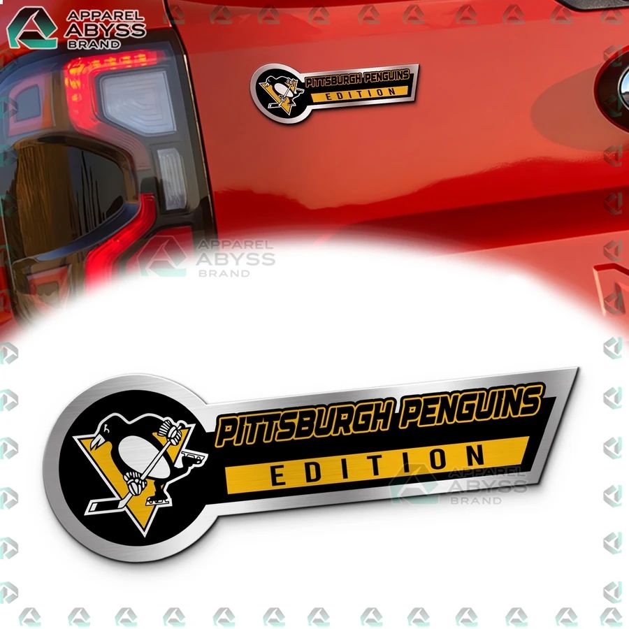 Pittsburgh Penguins Edition 3D Engraved Car Name Emblem